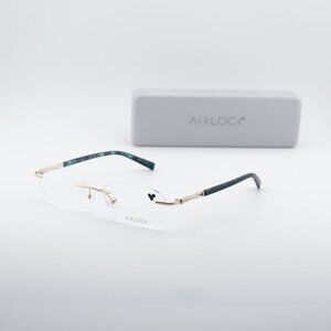 AIRLOCK TULA 202/51/GOLD Oval Eyeglasses – Gold/Azure 51mm
